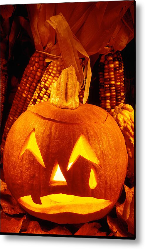 Crying Metal Print featuring the photograph Crying Pumpkin by Garry Gay