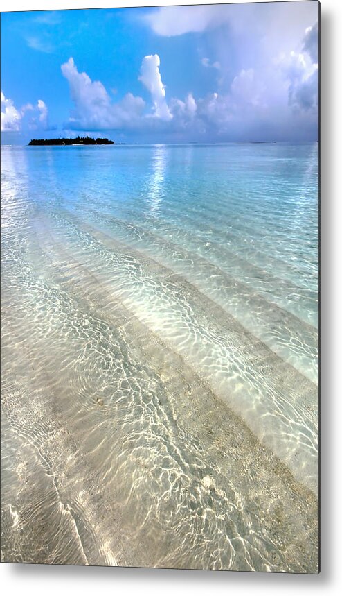Maldives Metal Print featuring the photograph Crystal Water of the Ocean by Jenny Rainbow