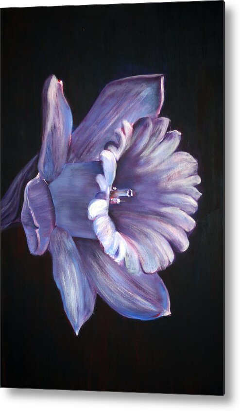 Flower Metal Print featuring the painting Daffodil by Fiona Jack  