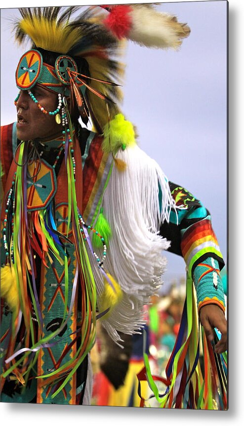 Native American Metal Print featuring the photograph Dancing to Ancient Rhythm by Kate Purdy