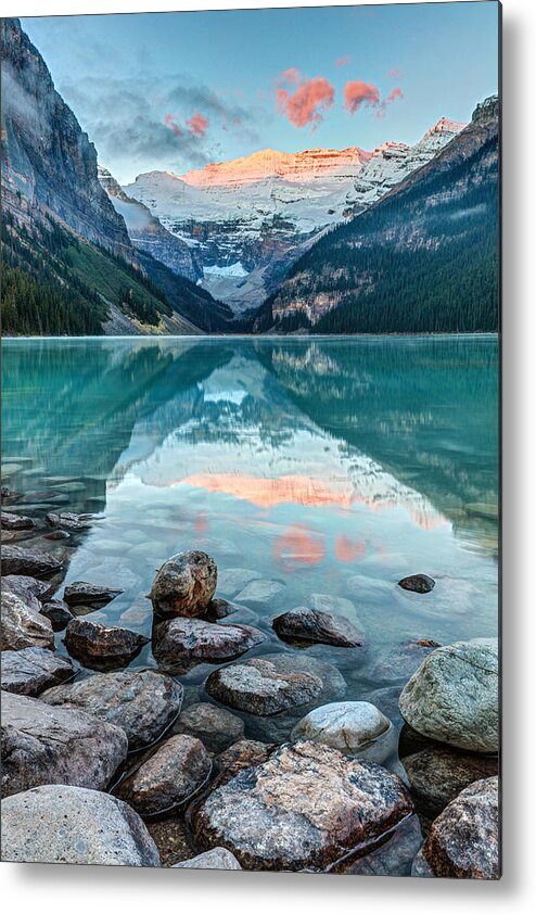 Lake Louise Metal Print featuring the photograph Dawn at Lake Louise by Pierre Leclerc Photography