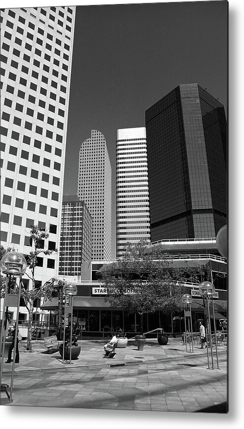 16th Metal Print featuring the photograph Denver Architecture BW by Frank Romeo