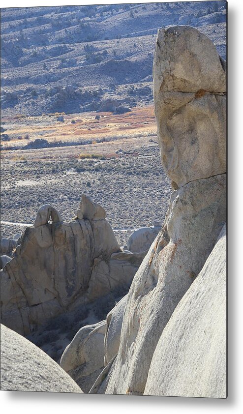 Boulders Metal Print featuring the photograph Desert Rocks with a View by Tammy Pool