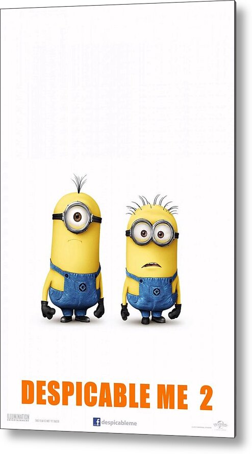 Despicable Me Metal Print featuring the photograph Despicable Me 2 by Movie Poster Prints