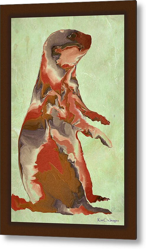 Prairie Dog Metal Print featuring the digital art Montana Prairie Dog by Kae Cheatham