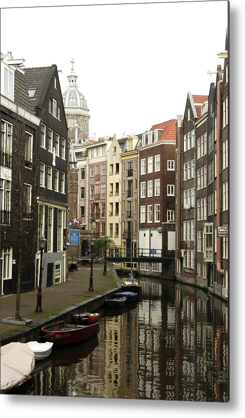 Landscape Amsterdam Red Light District Metal Print featuring the photograph Dnrh1101 by Henry Butz