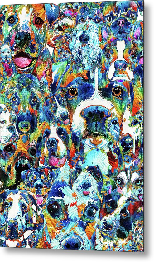 Dog Metal Print featuring the painting Dog Lovers Delight - Sharon Cummings by Sharon Cummings