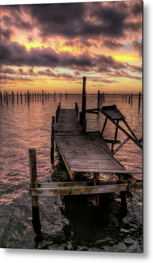 Dock Metal Print featuring the photograph Dolphin Dock by John Loreaux