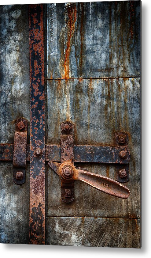 Door Metal Print featuring the photograph Door Latch by Dick Pratt