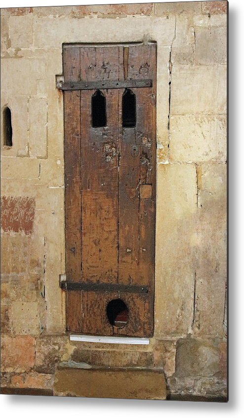 Door Metal Print featuring the photograph Door with Cat Flap by Jeff Townsend