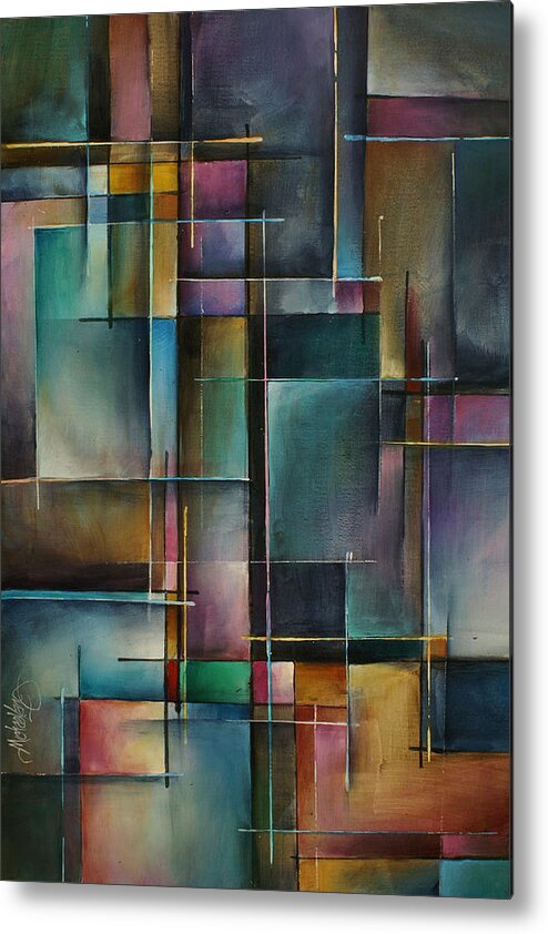 Abstract Metal Print featuring the painting Doorway to... by Michael Lang