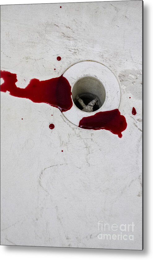 Dirty Metal Print featuring the photograph Down the Drain by Margie Hurwich