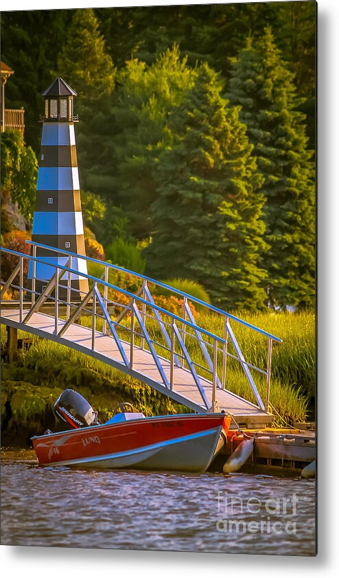 Nautical Metal Print featuring the photograph Down to the river by Claudia M Photography