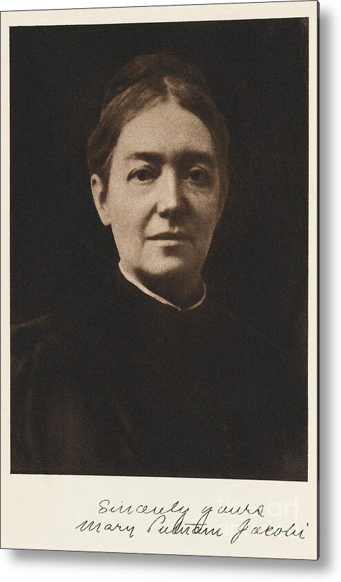 Mary Corinna Putnam Jacobi Metal Print featuring the photograph Dr. Mary Putnam Jacobi, Physician by Wellcome Images