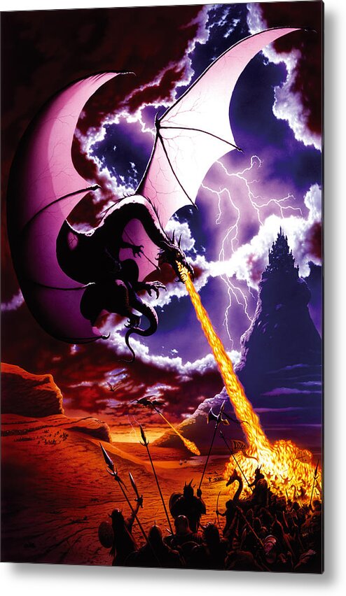 Dragon Metal Print featuring the photograph Dragon Attack by MGL Meiklejohn Graphics Licensing