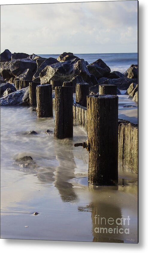 Folly Beach Metal Print featuring the photograph Dreamy Seawall by Jennifer White
