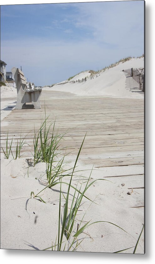 Landscape Metal Print featuring the photograph Dune Grass by Mary Haber