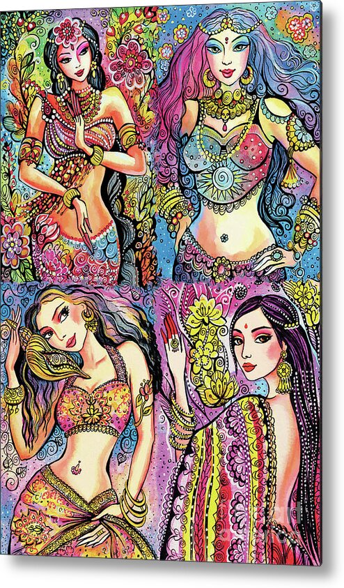 Bollywood Dancer Metal Print featuring the painting Eastern Flower by Eva Campbell