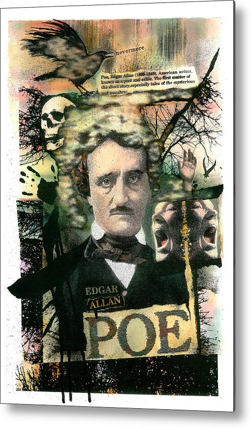 Edgar Allan Poe Metal Print featuring the painting Edgar Allan Poe by John Dyess