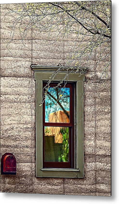 Architecture Metal Print featuring the photograph El Barrio Window by Maria Coulson