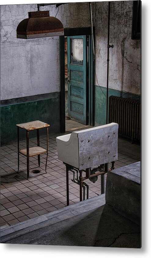 Jersey City New Jersey Metal Print featuring the photograph Ellis Autopsy Room by Tom Singleton