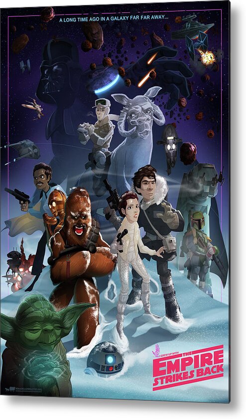 Empire Strikes Back Metal Print featuring the drawing Empire by Nelson DedosGarcia