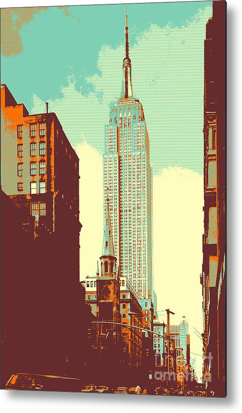 Empire State Building Metal Print featuring the photograph Empire State Building by Celestial Images