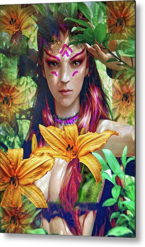  Fairy Tail Art Metal Print featuring the digital art Enchanted Island by Dennis Baswell