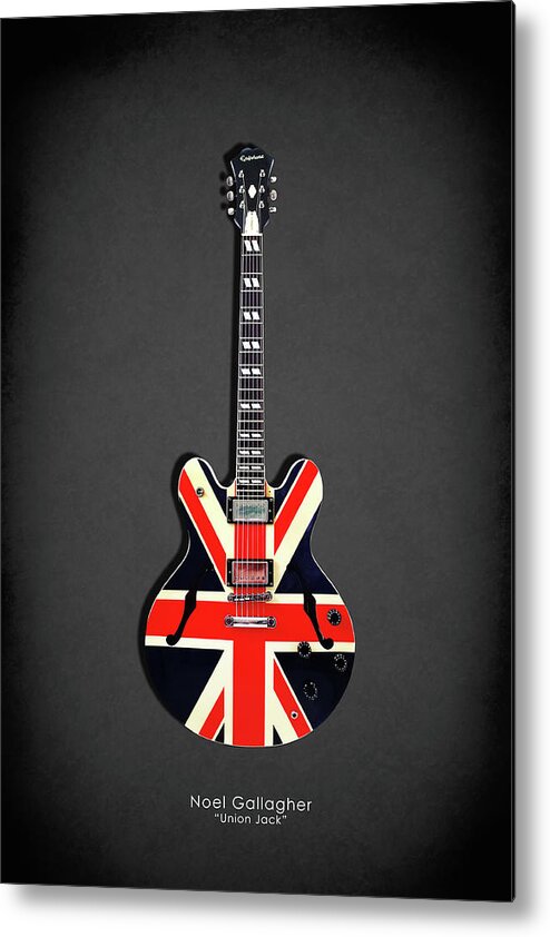 Rock And Roll Metal Print featuring the photograph Epiphone Union Jack by Mark Rogan