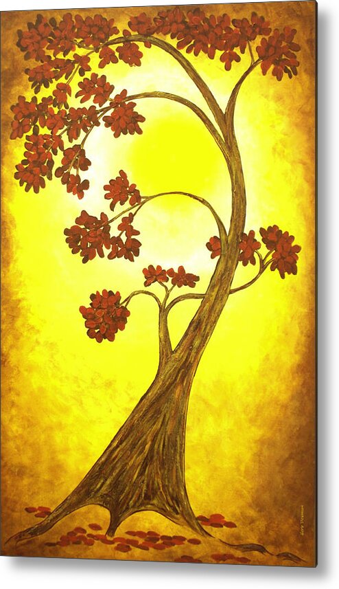 Modern Metal Print featuring the painting Etheral Tree III by Herb Dickinson