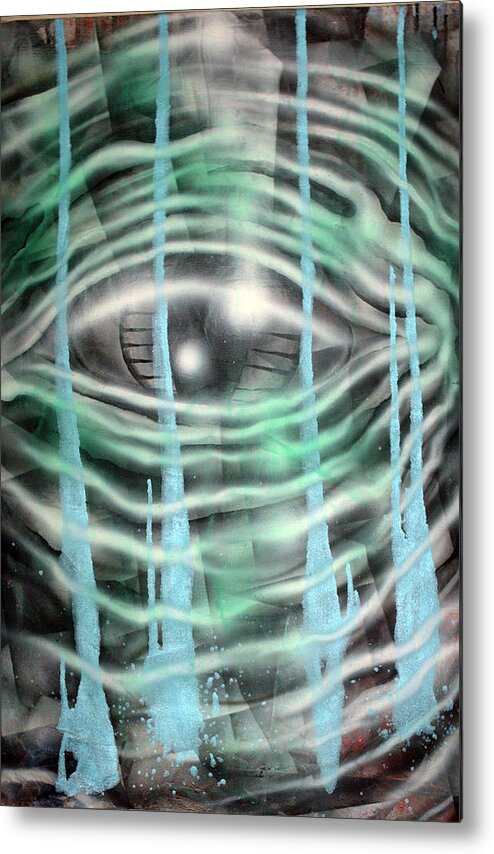 Surreal Metal Print featuring the painting Eye Knew by Leigh Odom