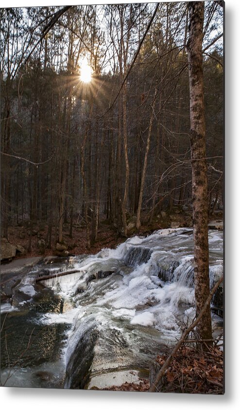 Landscape Metal Print featuring the photograph Fall Sunset on Stream by Vance Bell