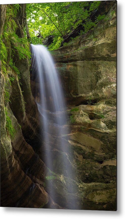 Waterfall Metal Print featuring the photograph Falling Away by Brad Bellisle