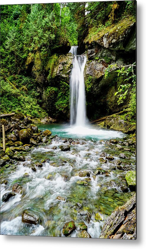 Waterfall Metal Print featuring the photograph Falls Creek Hide-a-way by Tim Dussault