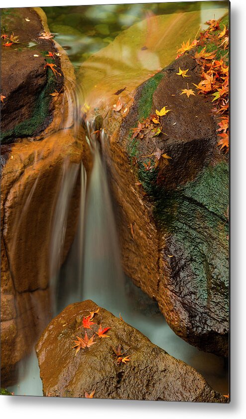Water Fall Metal Print featuring the digital art Falls in motion by Michael Lee