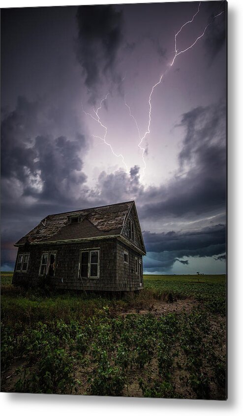 Lightning Metal Print featuring the photograph Fear 2 by Aaron J Groen