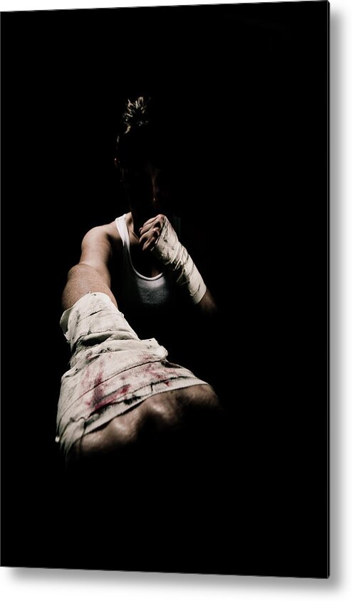 Boxing Metal Print featuring the photograph Female Toughness by Scott Sawyer