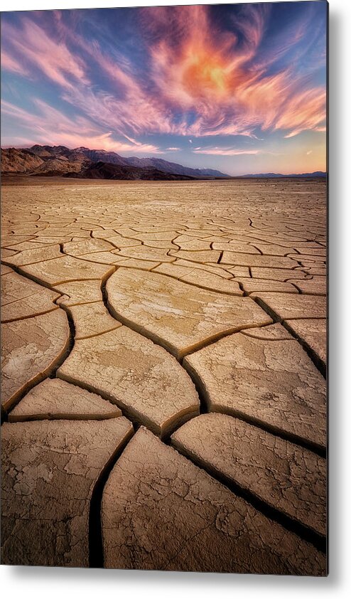 Desert Metal Print featuring the photograph Field of Cracks by Nicki Frates