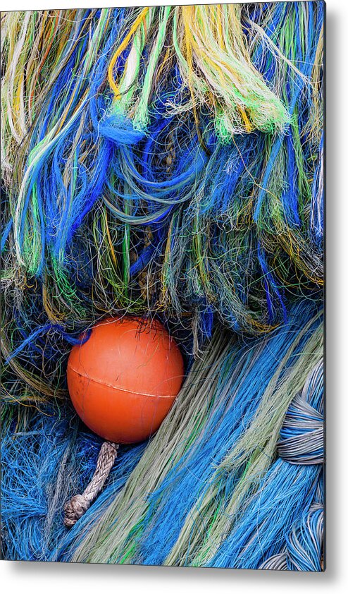 Art Of Fishing Metal Print featuring the photograph Fishing Nets and Buoy by Carol Leigh