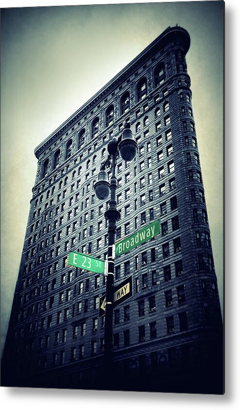 Building Metal Print featuring the photograph Flatiron Directions by Jessica Jenney