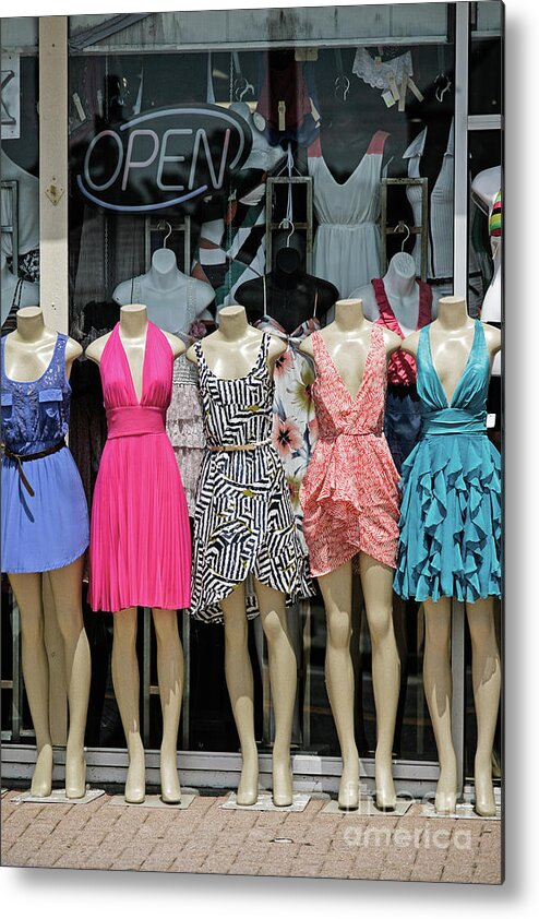Dresses Metal Print featuring the photograph Flirty by Kathy Strauss