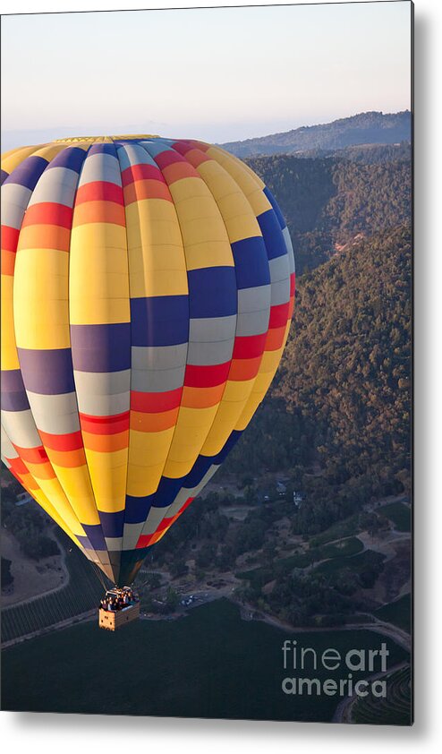 Hot Air Balloon Metal Print featuring the photograph Floating Balloon by Ana V Ramirez