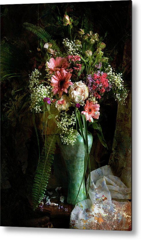 Floral Metal Print featuring the photograph Flowers Still Life by John Rivera