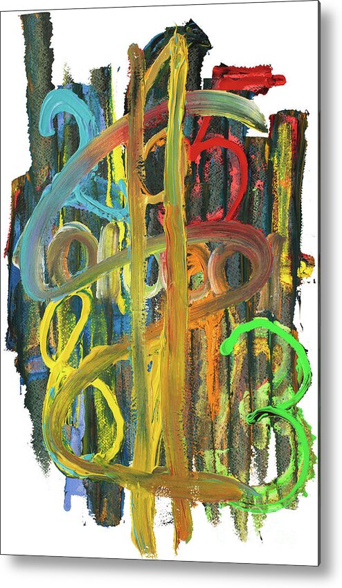 Money Metal Print featuring the painting Follow the money by Bjorn Sjogren