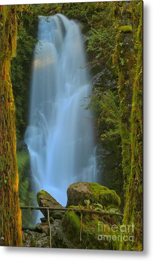 Merriman Falls Metal Print featuring the photograph Framed In The Forest by Adam Jewell