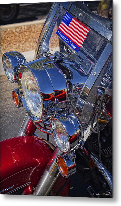Bikes Metal Print featuring the photograph Freedom Isn't Free by Lucinda Walter