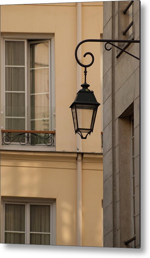 Lantern Metal Print featuring the photograph French Alley Lantern by Jani Freimann