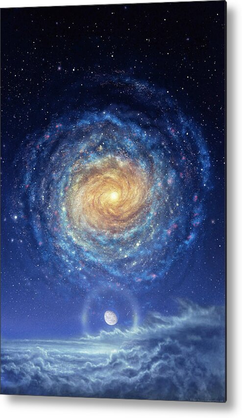 Galaxy Metal Print featuring the painting Galaxy Rising by Don Dixon