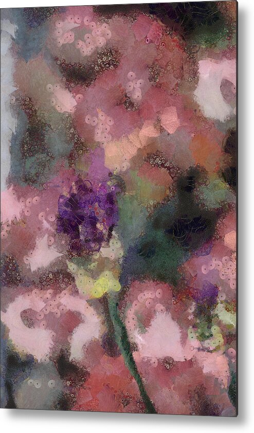 Flower Metal Print featuring the mixed media Garden Of Love by Trish Tritz