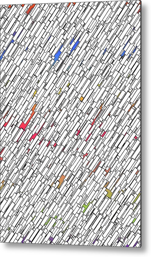 Rectangles Metal Print featuring the digital art Geometric Abstract by Matthew Lindley